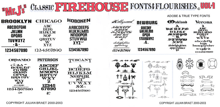 free fire truck lettering font